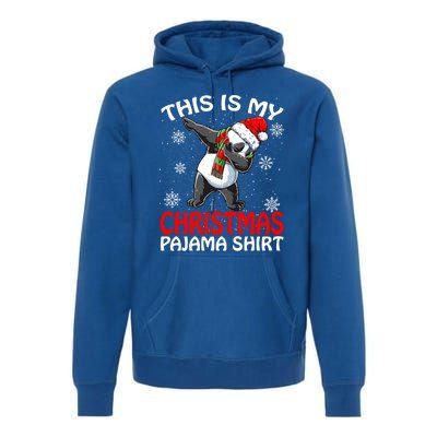 This Is My Christmas Pajama Meaningful Gift Panda Santa Gift Premium Hoodie