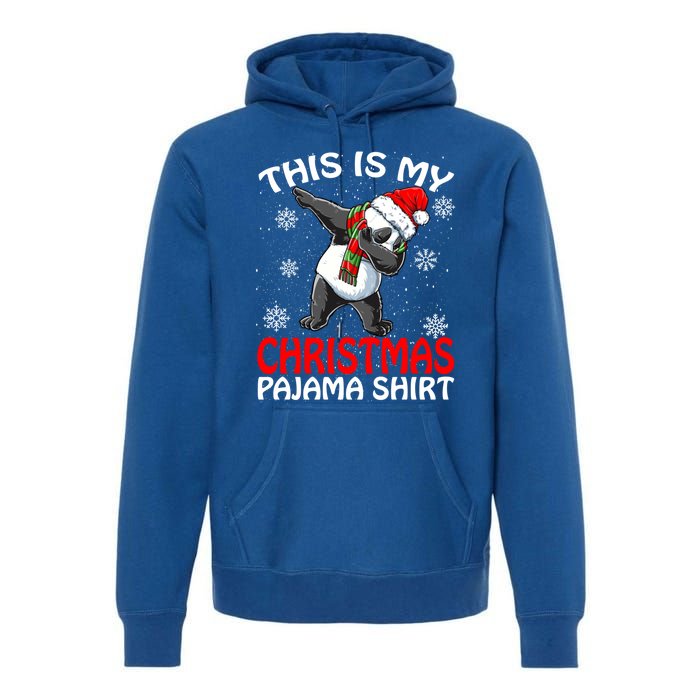 This Is My Christmas Pajama Meaningful Gift Panda Santa Gift Premium Hoodie