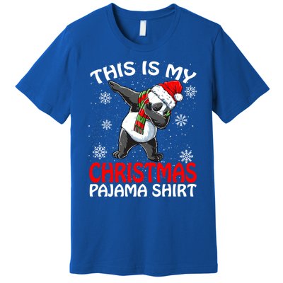 This Is My Christmas Pajama Meaningful Gift Panda Santa Gift Premium T-Shirt