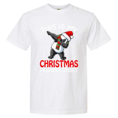 This Is My Christmas Pajama Meaningful Gift Panda Santa Gift Garment-Dyed Heavyweight T-Shirt