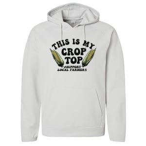 This Is My Crop Top Graphic Crop Performance Fleece Hoodie