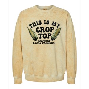 This Is My Crop Top Graphic Crop Colorblast Crewneck Sweatshirt