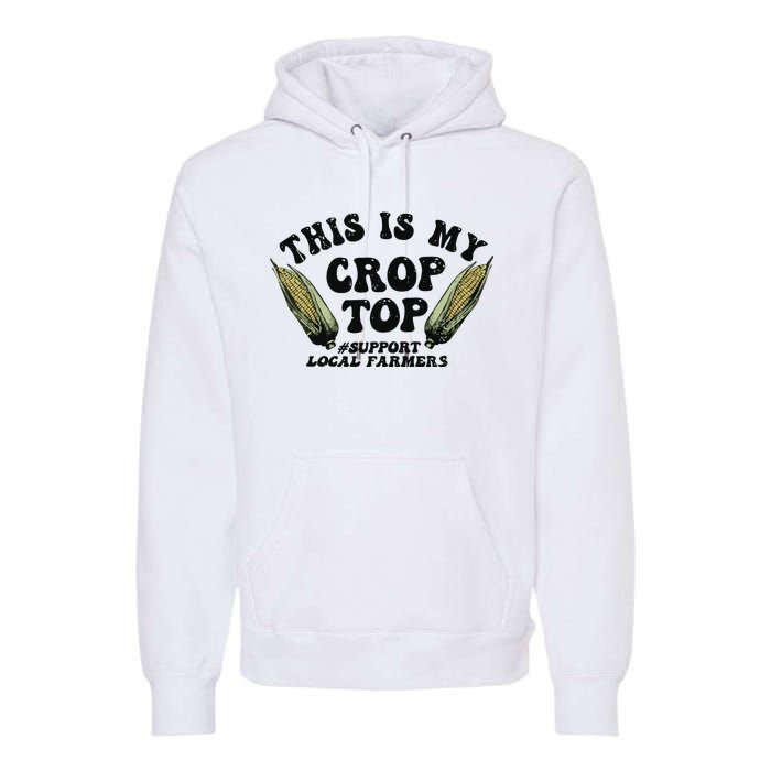 This Is My Crop Top Graphic Crop Premium Hoodie