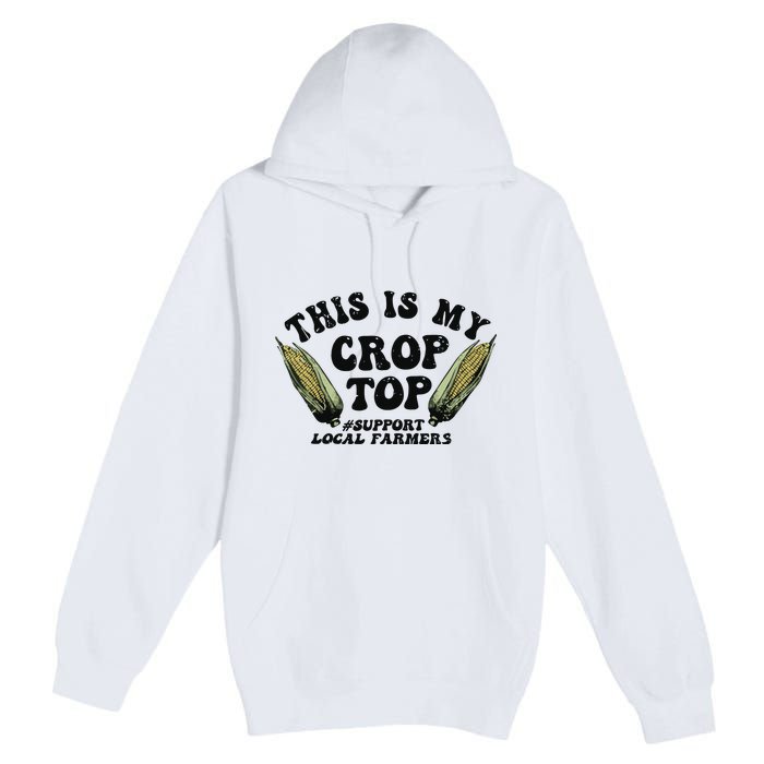 This Is My Crop Top Graphic Crop Premium Pullover Hoodie