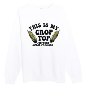 This Is My Crop Top Graphic Crop Premium Crewneck Sweatshirt