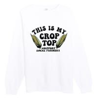 This Is My Crop Top Graphic Crop Premium Crewneck Sweatshirt