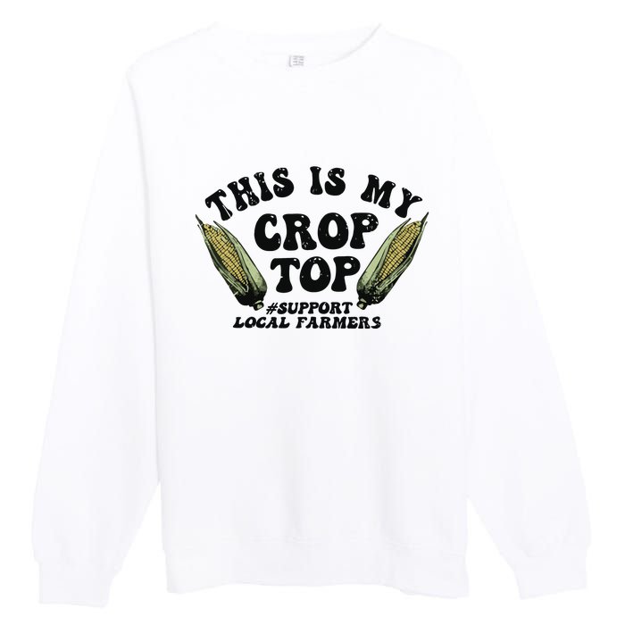 This Is My Crop Top Graphic Crop Premium Crewneck Sweatshirt