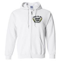 This Is My Crop Top Graphic Crop Full Zip Hoodie