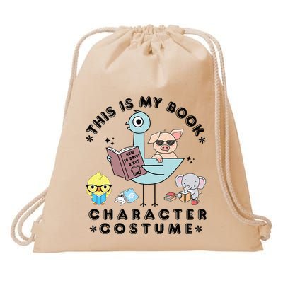 This Is My Book Character Drawstring Bag
