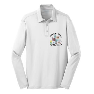 This Is My Book Character Silk Touch Performance Long Sleeve Polo