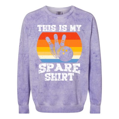 This Is My Spare Gift Funny Bowling Ball Pin Bowler Bowling Great Gift Colorblast Crewneck Sweatshirt