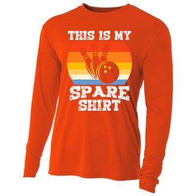 This Is My Spare Gift Funny Bowling Ball Pin Bowler Bowling Great Gift Cooling Performance Long Sleeve Crew