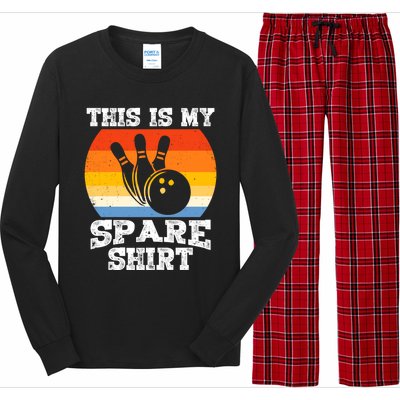 This Is My Spare Gift Funny Bowling Ball Pin Bowler Bowling Great Gift Long Sleeve Pajama Set