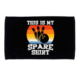 This Is My Spare Gift Funny Bowling Ball Pin Bowler Bowling Great Gift Microfiber Hand Towel