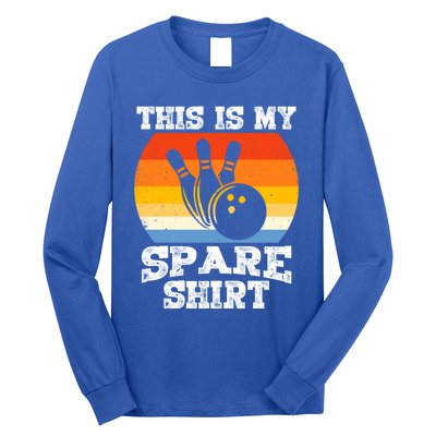 This Is My Spare Gift Funny Bowling Ball Pin Bowler Bowling Great Gift Long Sleeve Shirt