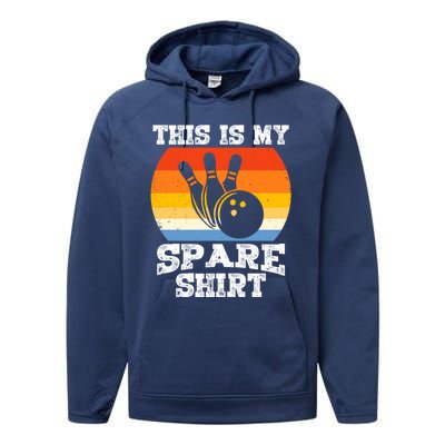 This Is My Spare Gift Funny Bowling Ball Pin Bowler Bowling Great Gift Performance Fleece Hoodie