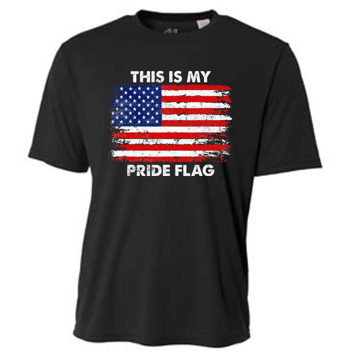 This Is My Pride Flag USA American 4th Of July Patriotic Cooling Performance Crew T-Shirt