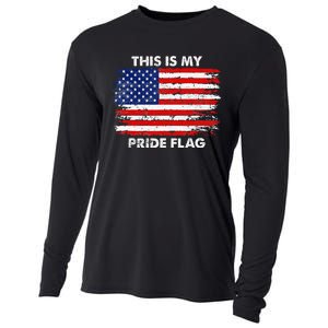 This Is My Pride Flag USA American 4th Of July Patriotic Cooling Performance Long Sleeve Crew