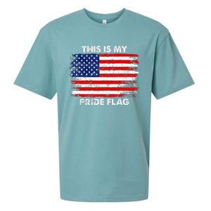 This Is My Pride Flag USA American 4th Of July Patriotic Sueded Cloud Jersey T-Shirt