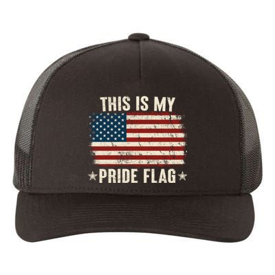 This Is My Pride Flag USA American Yupoong Adult 5-Panel Trucker Hat