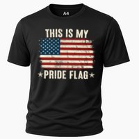 This Is My Pride Flag USA American Cooling Performance Crew T-Shirt