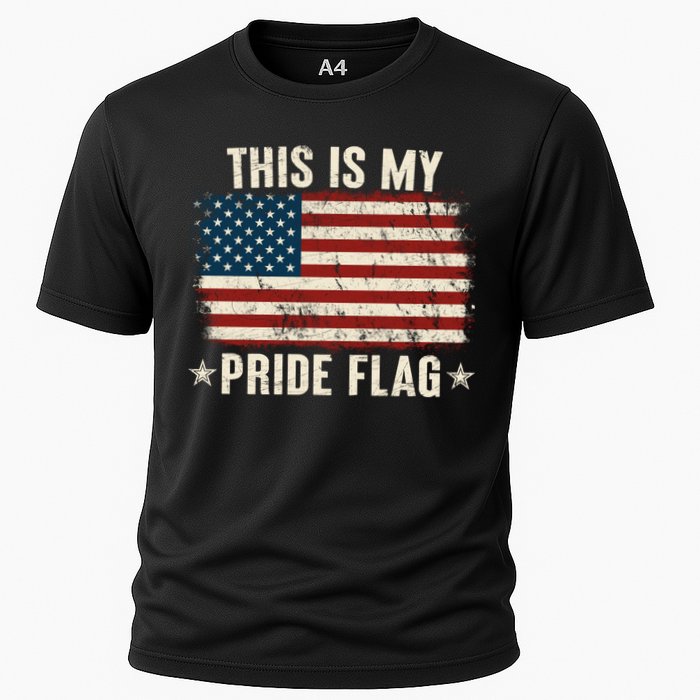 This Is My Pride Flag USA American Cooling Performance Crew T-Shirt