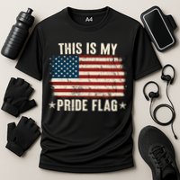 This Is My Pride Flag USA American Cooling Performance Crew T-Shirt