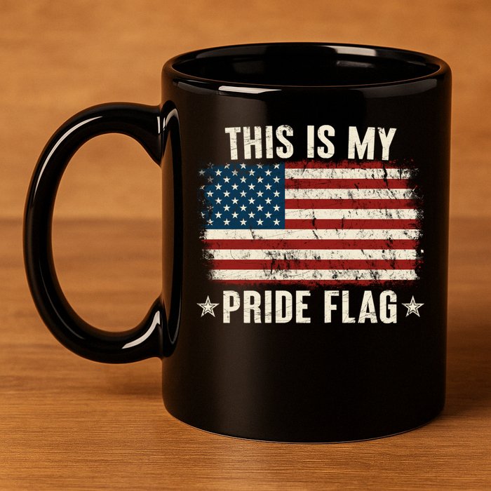 This Is My Pride Flag USA American 11oz C Handle Ceramic Mug