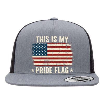 This Is My Pride Flag USA American Flat Bill Trucker Hat