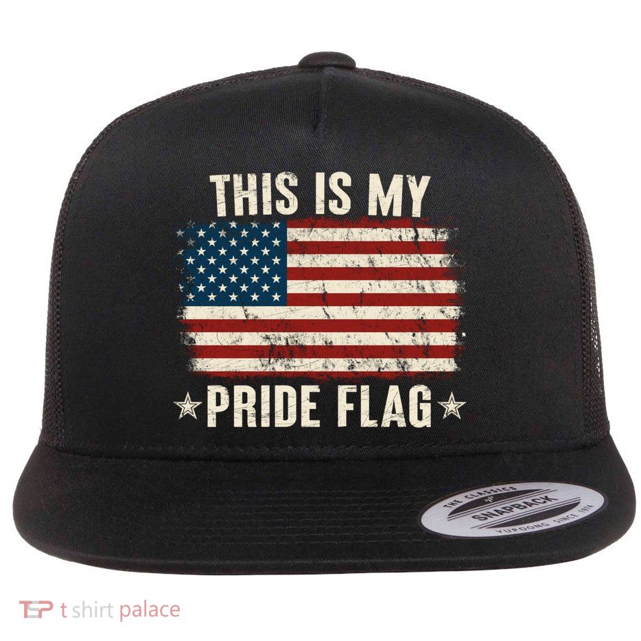 This Is My Pride Flag USA American Flatbill Hat