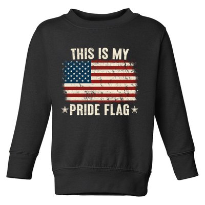 This Is My Pride Flag USA American Toddler Sweatshirt