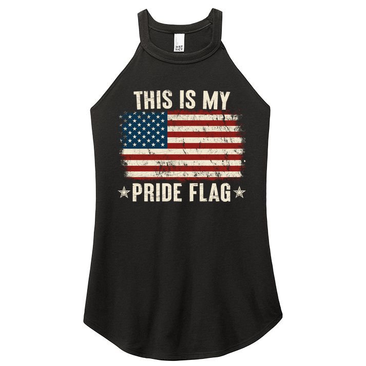 This Is My Pride Flag USA American Women's Perfect Tri Rocker Tank