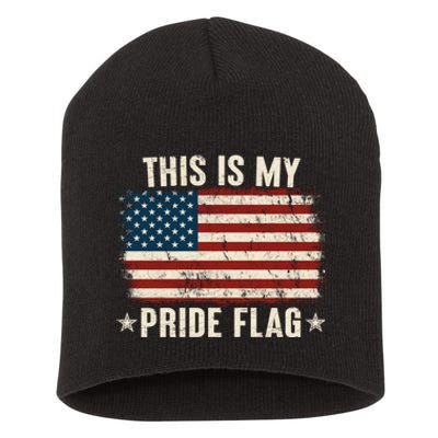 This Is My Pride Flag USA American Short Acrylic Beanie