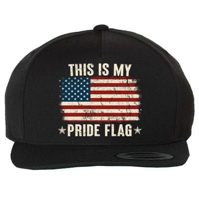 This Is My Pride Flag USA American Wool Snapback Cap