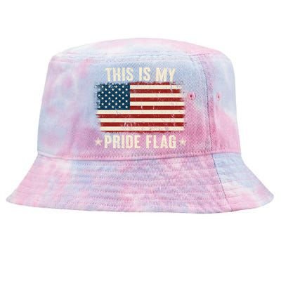 This Is My Pride Flag USA American Tie-Dyed Bucket Hat