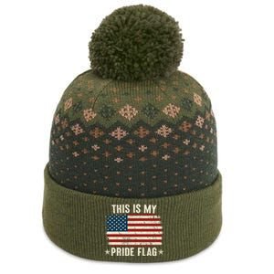 This Is My Pride Flag USA American The Baniff Cuffed Pom Beanie