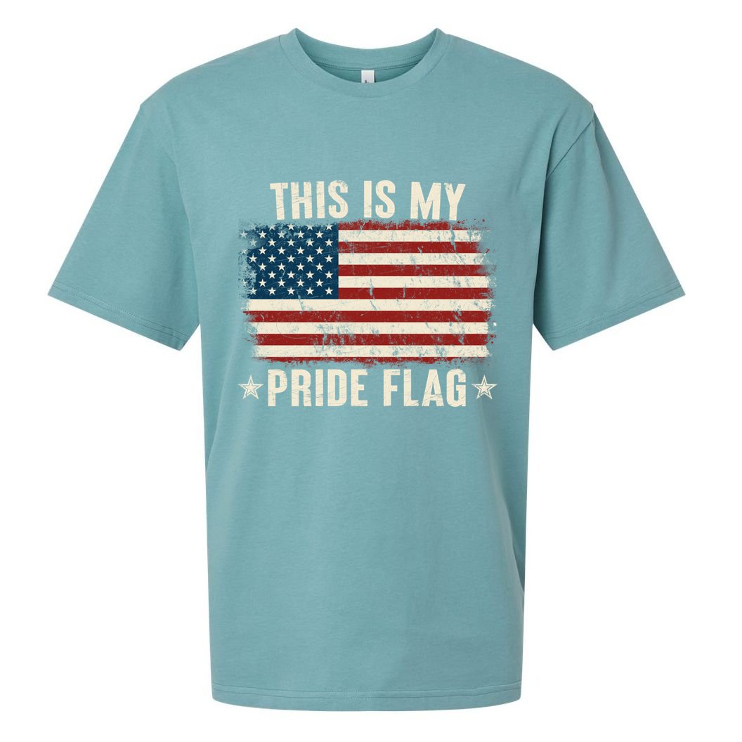 This Is My Pride Flag USA American Sueded Cloud Jersey T-Shirt
