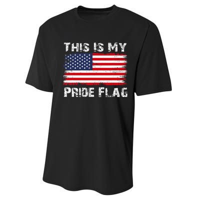 This Is My Pride Flag Usa American 4th Of July Patriotic Performance Sprint T-Shirt