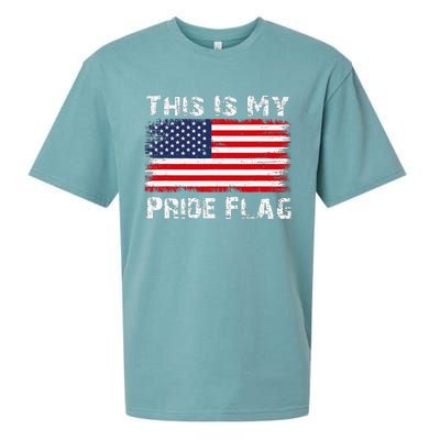 This Is My Pride Flag Usa American 4th Of July Patriotic Sueded Cloud Jersey T-Shirt