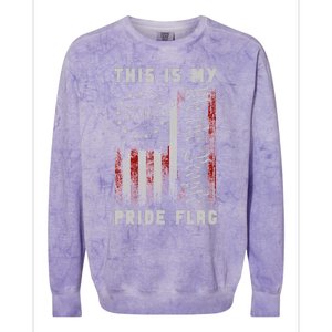 This Is My Pride Flag Usa American 4th Of July Patriotic Colorblast Crewneck Sweatshirt