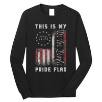 This Is My Pride Flag Usa American 4th Of July Patriotic Long Sleeve Shirt