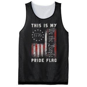 This Is My Pride Flag Usa American 4th Of July Patriotic Mesh Reversible Basketball Jersey Tank