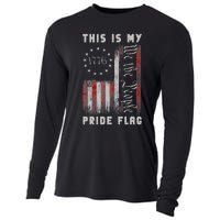 This Is My Pride Flag Usa American 4th Of July Patriotic Cooling Performance Long Sleeve Crew