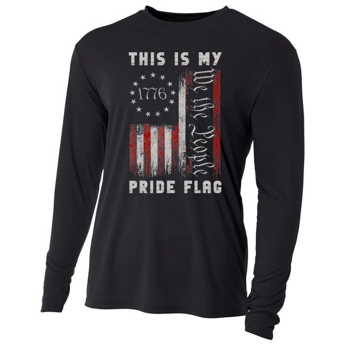 This Is My Pride Flag Usa American 4th Of July Patriotic Cooling Performance Long Sleeve Crew