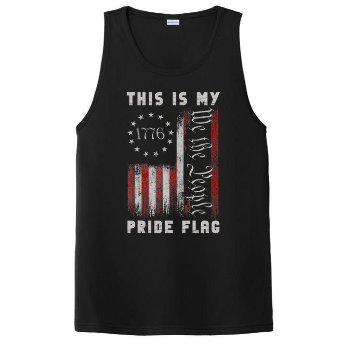 This Is My Pride Flag Usa American 4th Of July Patriotic PosiCharge Competitor Tank