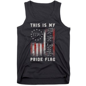 This Is My Pride Flag Usa American 4th Of July Patriotic Tank Top