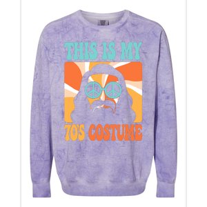 This Is My 70s Costume Groovy Hippie Theme Party Outfit Colorblast Crewneck Sweatshirt