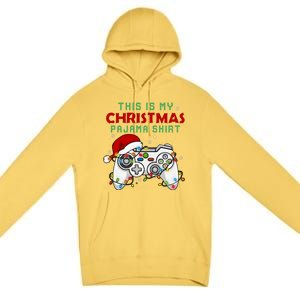 This Is My Christmas Pajama Video Game Controller Premium Pullover Hoodie