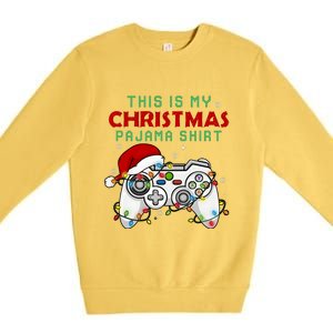 This Is My Christmas Pajama Video Game Controller Premium Crewneck Sweatshirt