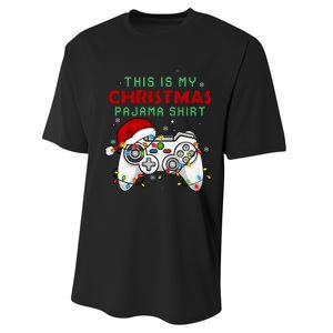 This Is My Christmas Pajama Video Game Controller Performance Sprint T-Shirt